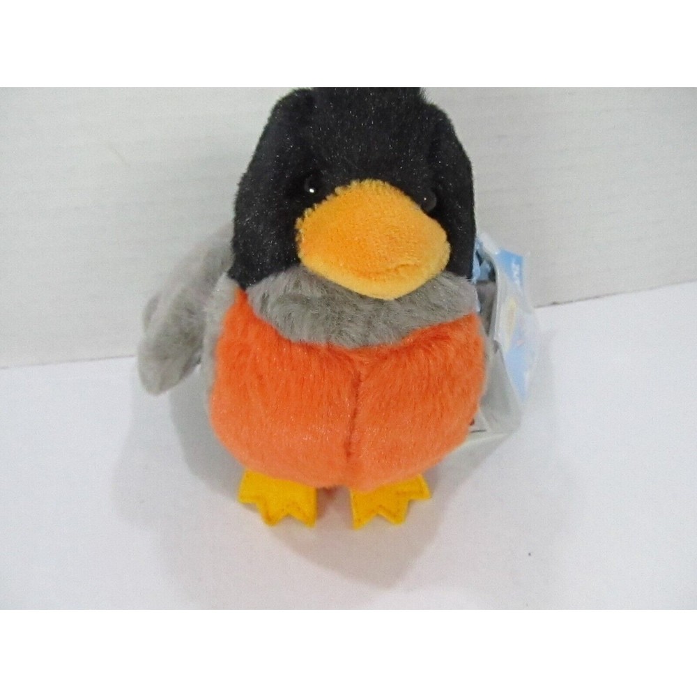 GANZ Lil'Kinz Robin Grey Orange Bird with Sealed Code 6" Stuffed Animal Toy - Picture 2 of 7